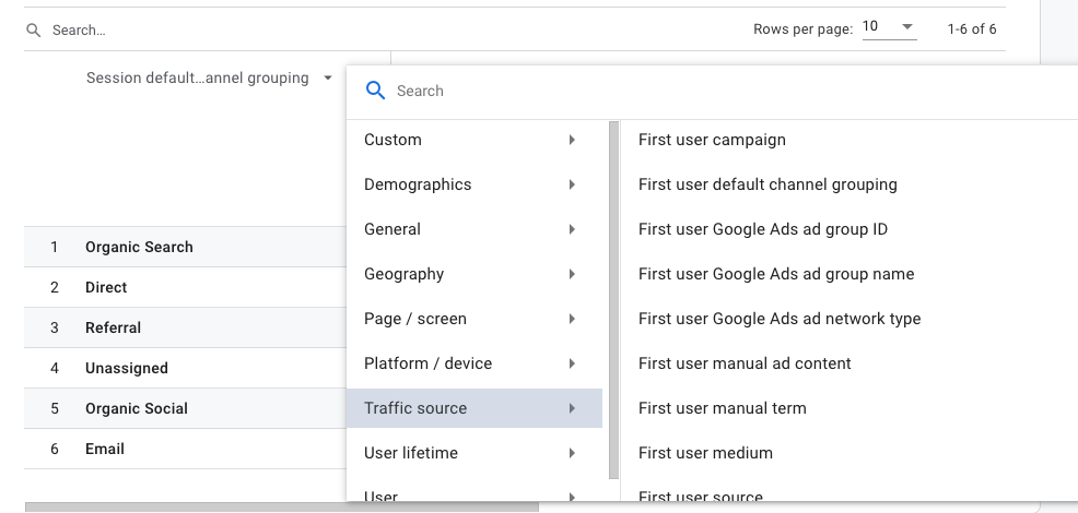 The secondary dimensions offered in this view will help you parse acquisition information in similar ways to the way you drill down in UA now.