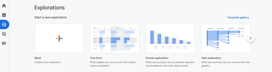 Explorations reports in GA4