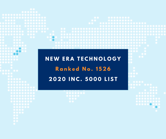 New Era Technology Ranks No. 1526 on the 2020 Inc. 5000 List