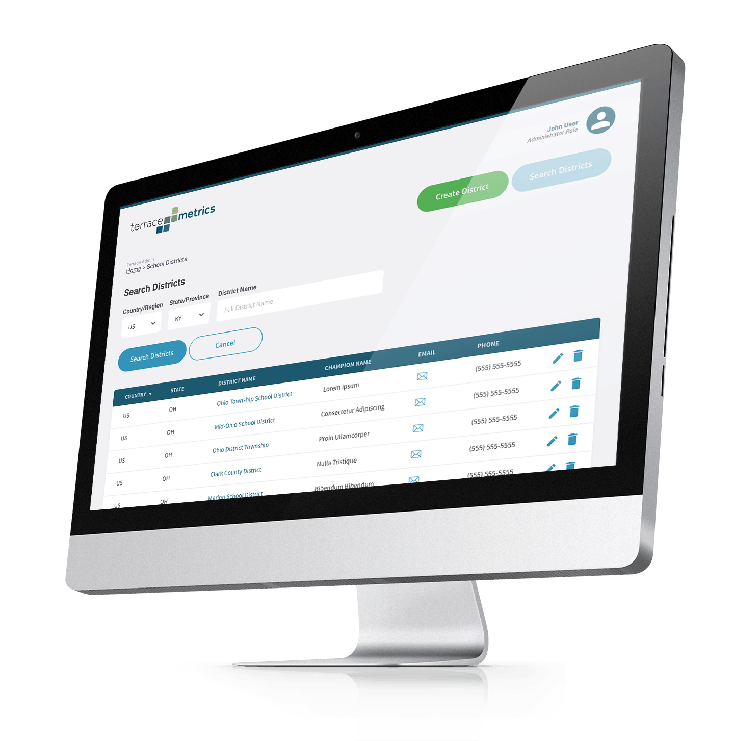 Terrace Metrics example screen