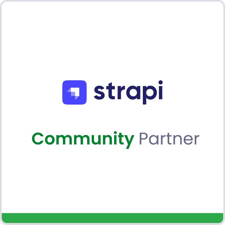 Strapi Community Partner 2023 Squared